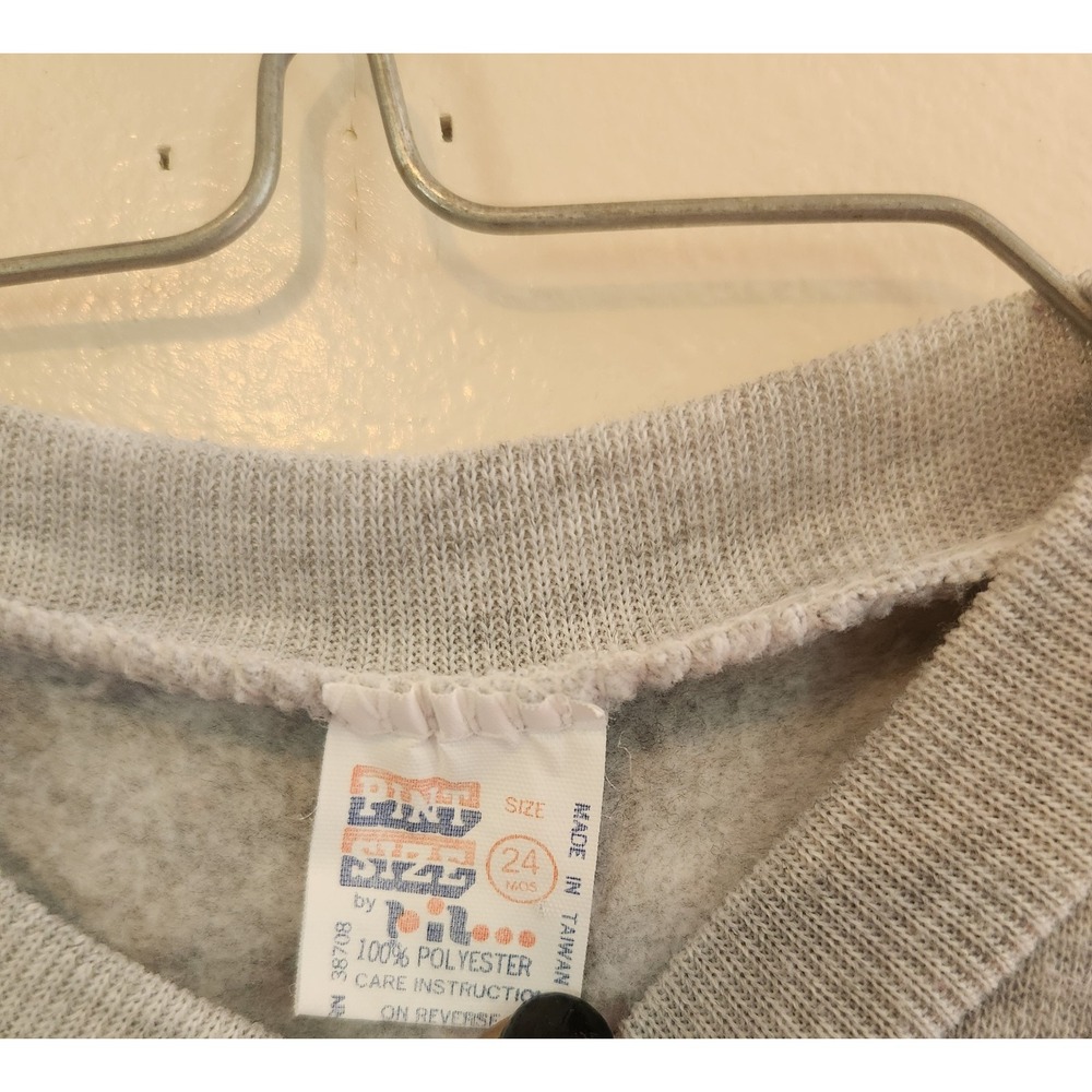 Vintage Pint Size Kids Sweatshirt Made In Taiwan Size 24 Months Varsity All Star - Picture 2 of 4